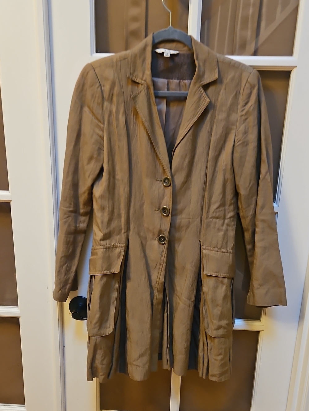 CAbi Taupe Brown Longline Blazer